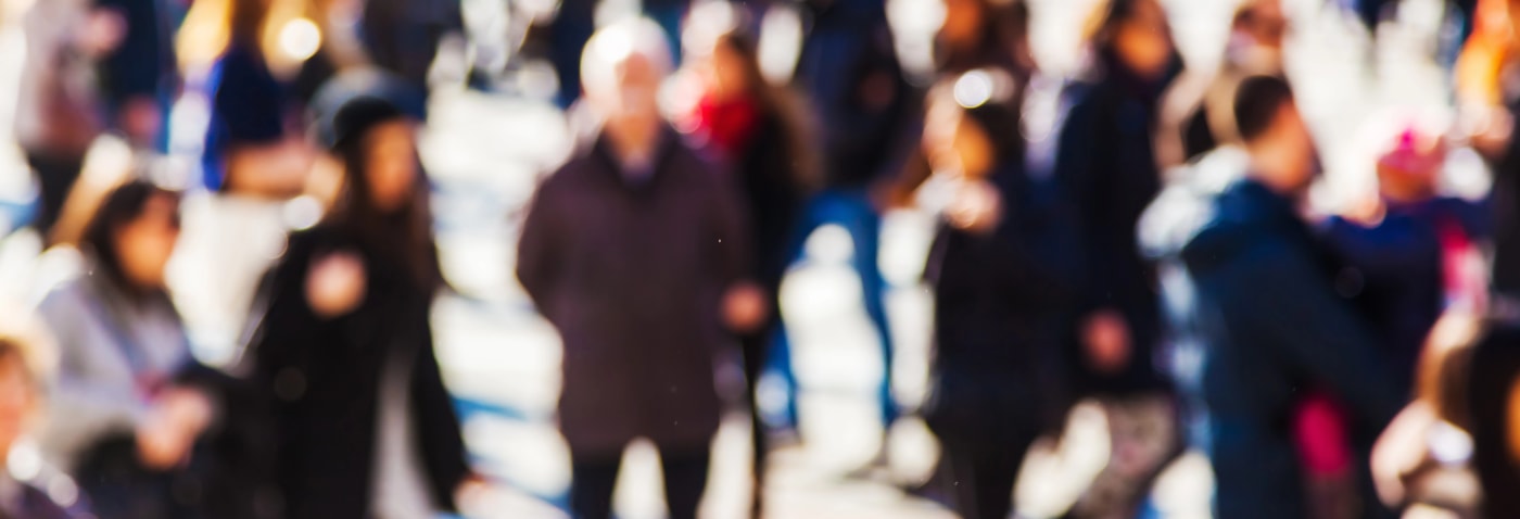crowd walking Raleigh