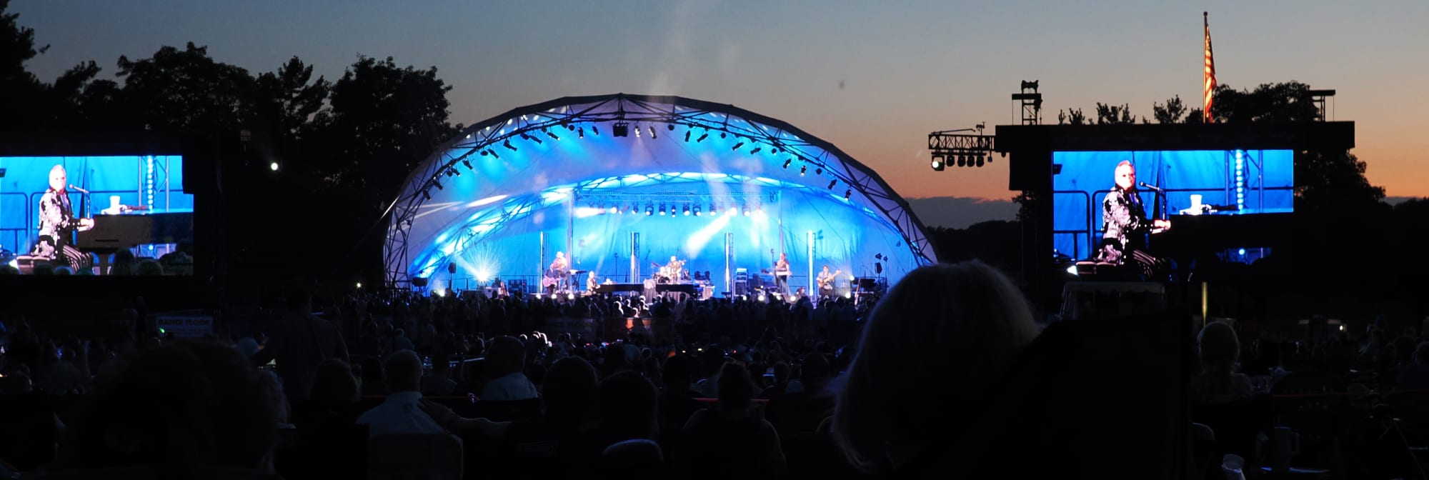 outdoor concert venue at sunset Raleigh